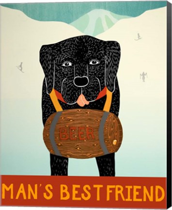 Framed Mans Best Friend Black Print