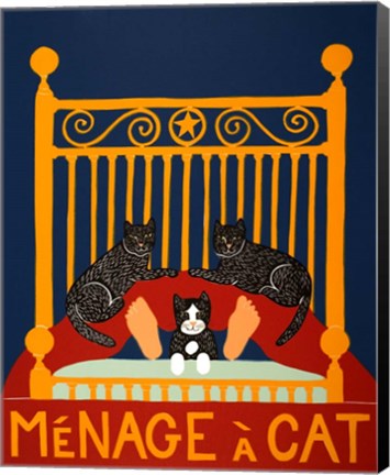 Framed Menage A Cat Print