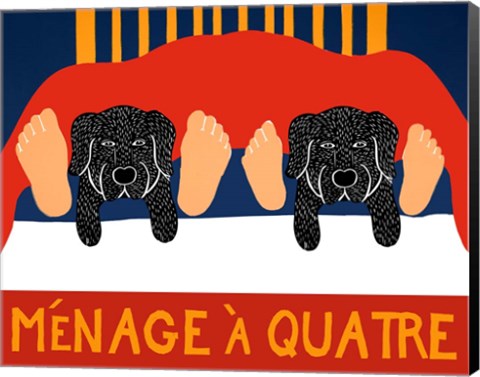 Framed Menage A Quatre Black Black Print