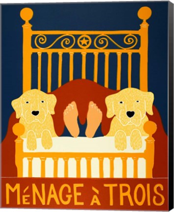 Framed Menage II Yellow Yellow Print