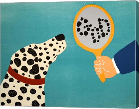 Framed Mirror Image Of Dog Print