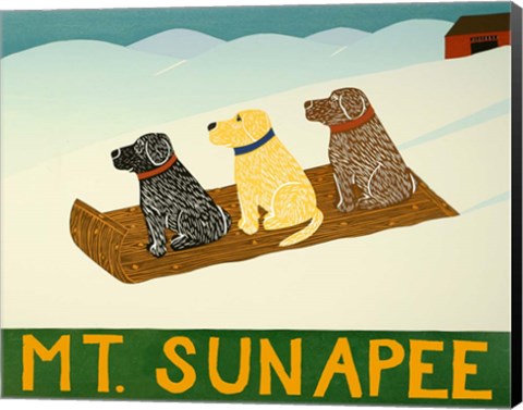 Framed Mt. Sunapee Sled Dogs Template Print