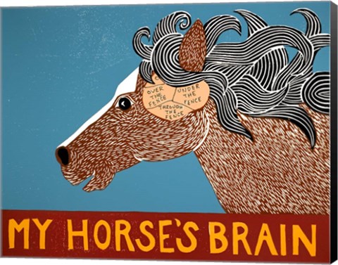 Framed My Horses Brain Print