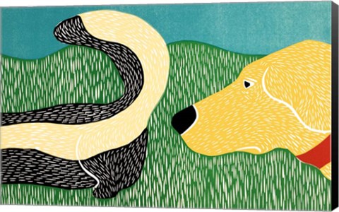Framed Nature Walk Bad Dog Yellow Print