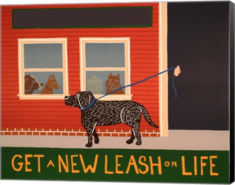 Framed New Leash On Life Open Text Print