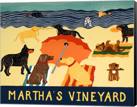 Framed Ocean Ave Martha&#39;s Vineyard Print