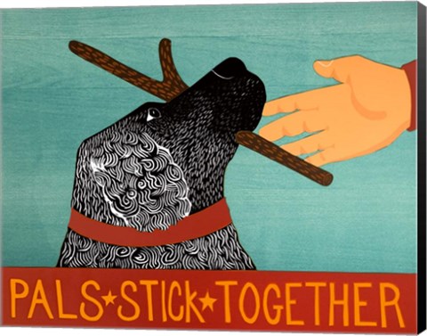 Framed Pals Stick Together Black Print