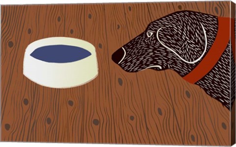 Framed Water Bowl Good Dog Print