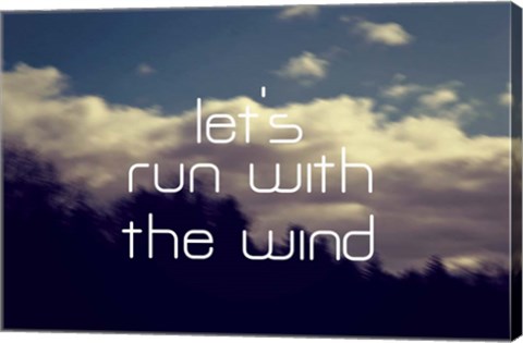 Framed Run With The Wind Print