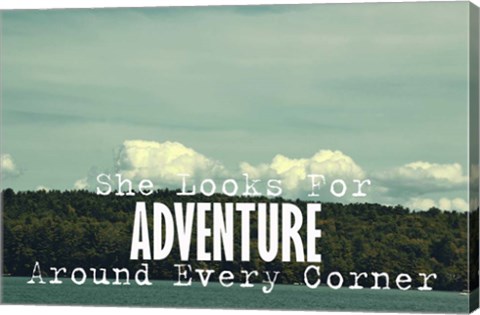 Framed She Looks For Adventure Print