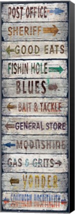 Framed Vintage Signs - Southern Hospi Print