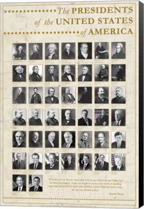 Framed U.S. Presidents Print
