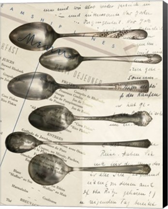 Framed Cutlery Spoons In Sepia Print