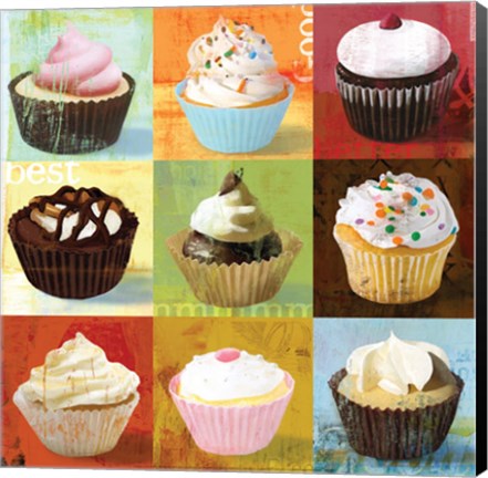 Framed Cupcake 9-Patch Print