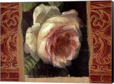 Framed Classic White Rose Print