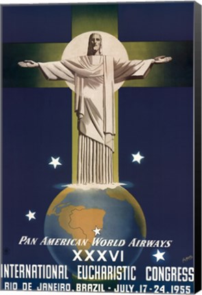 Framed Fly To Brazil Print