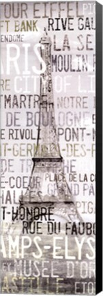 Framed La Tour Eiffel Gray Print