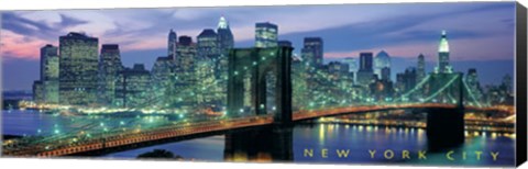 Framed NYC Brooklyn Bridge Print