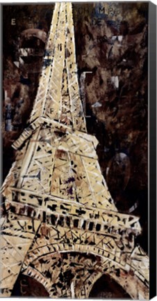 Framed Eiffel Text Print