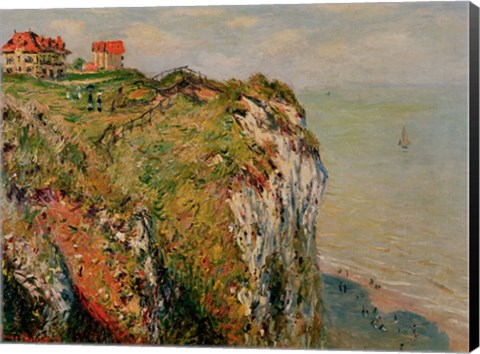 Framed Cliff at Dieppe, 1882 Print