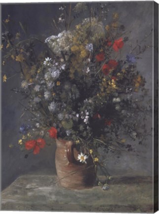 Framed Flowers in a Vase, c. 1866 Print