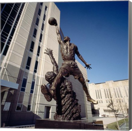 Framed Michael Jordan Statue, United Center, Chicago Print