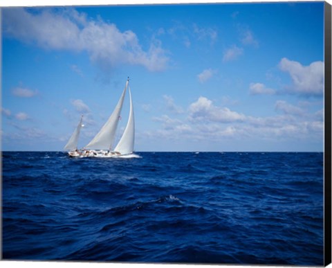 Framed Sailboat in the Bahamas Print