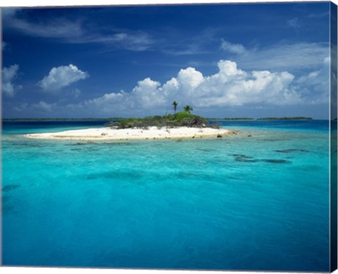 Framed Rangiroa, French Polynesia Print