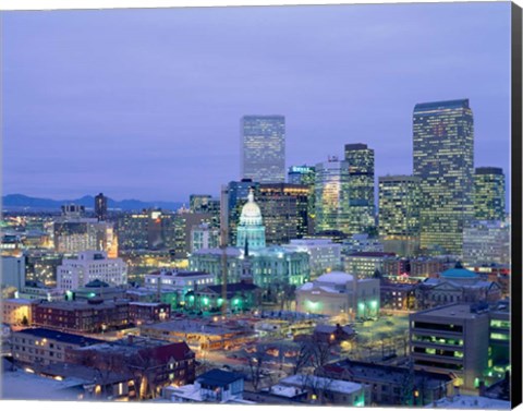 Framed State Capitol Building, Denver, Colorado Print