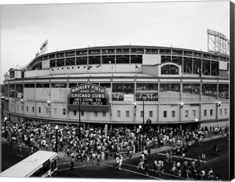 Framed Wrigley Field, Chicago, Cook County, Illinois Print