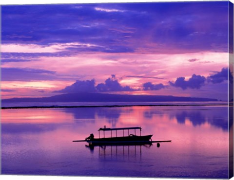 Framed Sunrise, Bali/Sanur, Indonesia Print