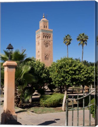 Framed Koutoubia Minaret built by Yacoub el Mansour, Marrakesh, Morocco Print