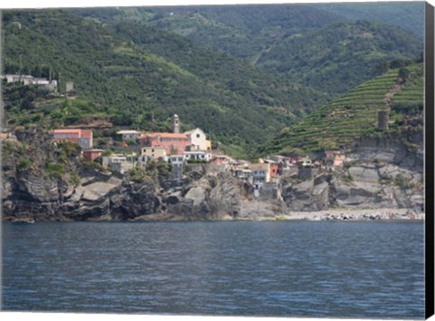 Framed Vernazza, La Spezia, Liguria, Italy Print