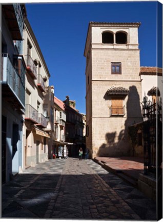 Framed Calle San Agustin, Malaga City, Andalucia, Spain Print