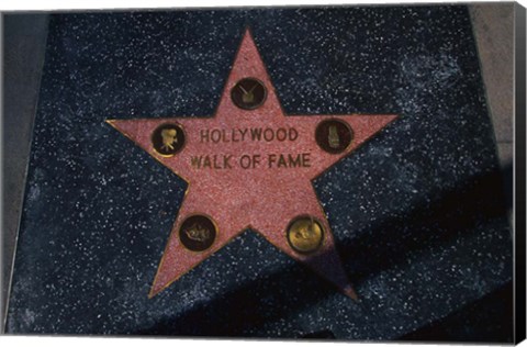 Framed Hollywood Walk of Fame Star, Los Angeles, CA Print