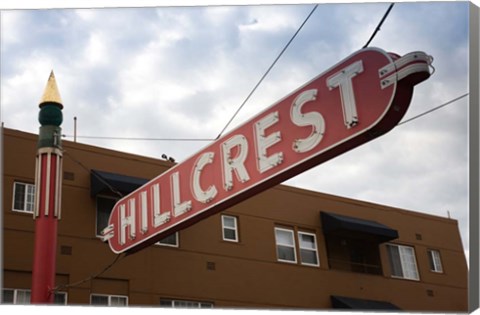 Framed Sign in Hillcrest, San Diego, California Print