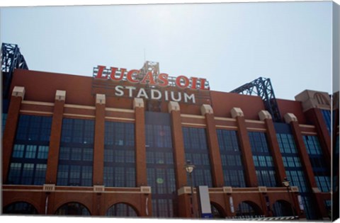 Framed Facade of the Lucas Oil Stadium, Indianapolis, Indiana Print