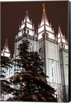 Framed Mormon Temple, Salt Lake City, Utah Print