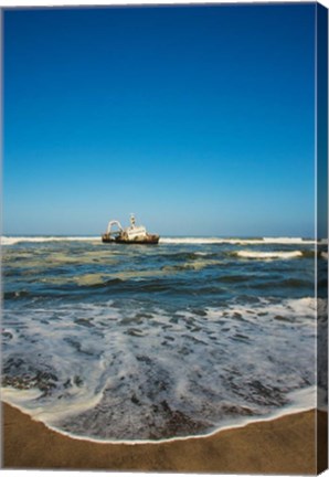 Framed Shipwreck on the beach, Skeleton Coast, Namibia Print