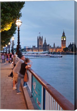 Framed Big Ben and Houses of Parliament, City of Westminster, London, England Print