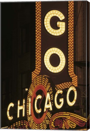 Framed Chicago Neon Sign Print