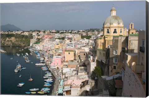 Framed Procida, Naples, Campania, Italy Print