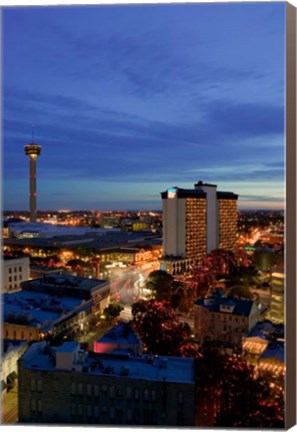 Framed San Antonio River Walk at Dusk, Texas Print