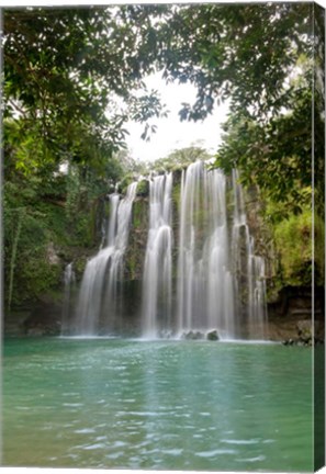 Framed Llanos De Cortez Waterfall, Costa Rica Print