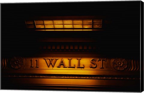 Framed 11 Wall St. Building Sign Print