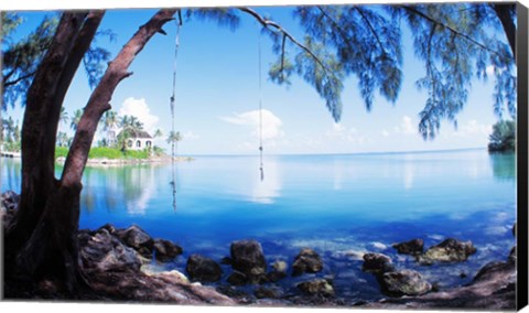 Framed Rope Swing Over Water, Florida Keys Print