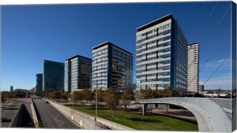 Framed Skyscrapers, Illa de la Llum, Barcelona, Catalonia, Spain Print