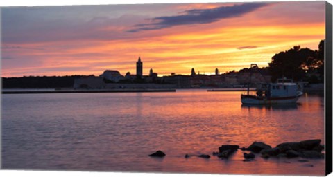 Framed Island of Rab, Kvarner Region, Dalmatia, Croatia Print