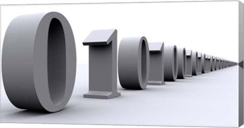 Framed Binary Digits Print