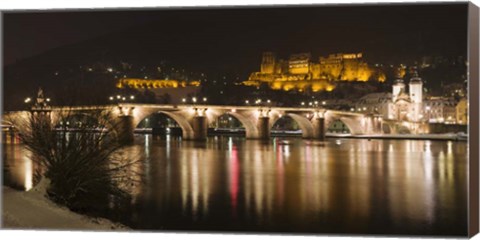 Framed Carl Theodor Bridge, Heidelberg, Baden-Wurttemberg, Germany Print